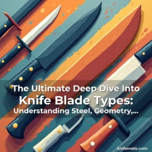 Artistic representation for The Ultimate Deep Dive Into Knife Blade Types: Understanding Steel, Geometry, and Performance